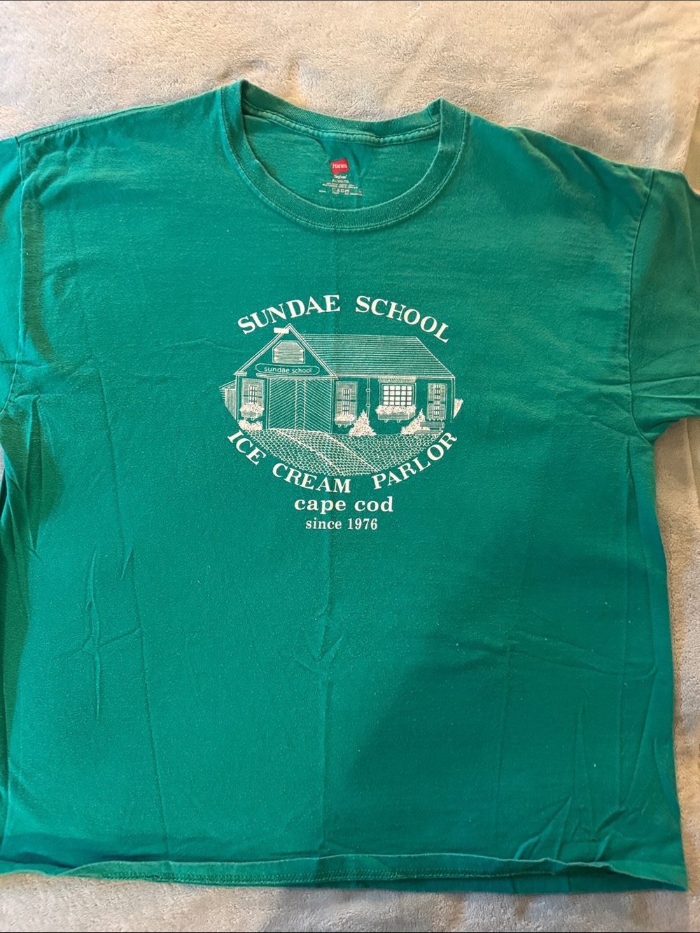 Cape Cod Sundae School Teal Short Sleeve Tee ~ XL